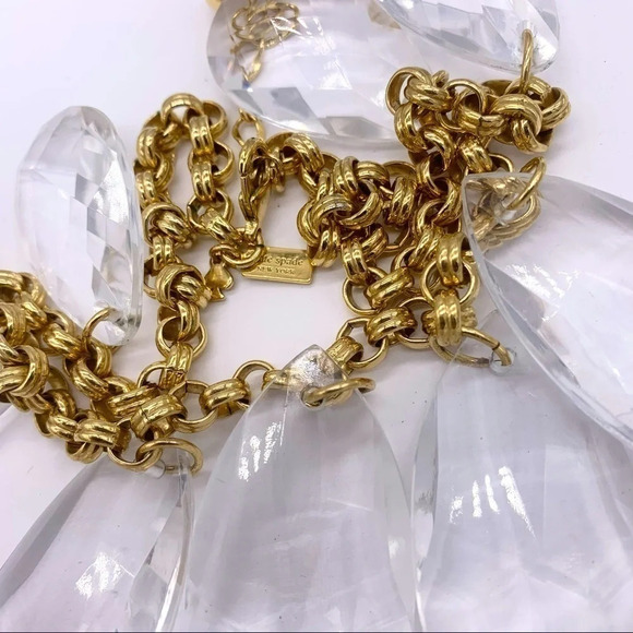 Kate Spade Cascade Clear Faceted Teardrop Necklace - Picture 4 of 4
